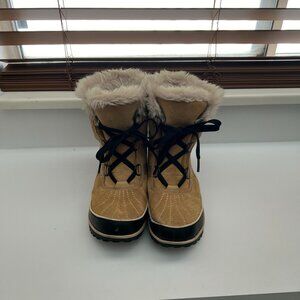 Sorel Tivoli II winter snow boots tan black